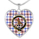 Boswell Modern Scottish Clan Tartan Necklace Heart