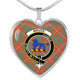 Bruce Ancient Scottish Clan Tartan Necklace Heart