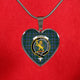 Broun Scottish Clan Tartan Necklace Heart