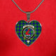 Armstrong Hunting Scottish Clan Tartan Necklace Heart - kittentee