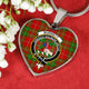 Burnett Ancient Scottish Clan Tartan Necklace Heart