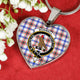 Boswell Modern Scottish Clan Tartan Necklace Heart