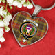 Buchanan Old Set Weathered Scottish Clan Tartan Necklace Heart
