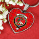 Burnett Modern Scottish Clan Tartan Necklace Heart