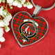Butter Scottish Clan Tartan Necklace Heart