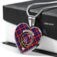 Anstruther Scottish Clan Tartan Necklace Heart - kittentee