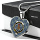 Boswell Scottish Clan Tartan Necklace Heart