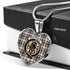 Borthwick Scottish Clan Tartan Necklace Heart