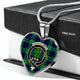 Abercrombie Scottish Clan Tartan Necklace Heart - kittentee