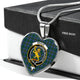 Broun Scottish Clan Tartan Necklace Heart