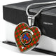 Bruce Scottish Clan Tartan Necklace Heart