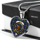 Baird Modern Scottish Clan Tartan Necklace Heart - kittentee