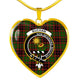 Buchan Modern Scottish Clan Tartan Necklace Heart