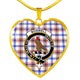 Boswell Modern Scottish Clan Tartan Necklace Heart