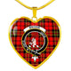 Brodie Modern Scottish Clan Tartan Necklace Heart