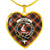 Ainslie Scottish Clan Tartan Necklace Heart - kittentee