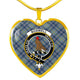 Boswell Scottish Clan Tartan Necklace Heart