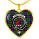 Armstrong Modern Scottish Clan Tartan Necklace Heart - kittentee