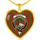Burnett Scottish Clan Tartan Necklace Heart