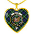 Baillie Scottish Clan Tartan Necklace Heart