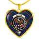 Agnew Modern Clan Tartan Necklace Heart - kittentee