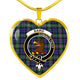Baird Modern Scottish Clan Tartan Necklace Heart - kittentee