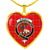 Burnett Modern Scottish Clan Tartan Necklace Heart