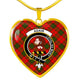 Adair Scottish Clan Tartan Necklace Heart - kittentee