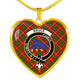 Bruce Scottish Clan Tartan Necklace Heart