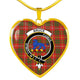 Bruce Modern Scottish Clan Tartan Necklace Heart