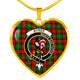 Byres Modern Scottish Clan Tartan Necklace Heart