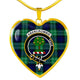 Abercrombie Scottish Clan Tartan Necklace Heart - kittentee