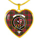 Byres Scottish Clan Tartan Necklace Heart