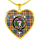 Buchanan Ancient Scottish Clan Tartan Necklace Heart