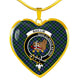 Baillie Hunting Scottish Clan Tartan Necklace Heart - kittentee