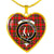 Butter Scottish Clan Tartan Necklace Heart