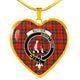 Butter Scottish Clan Tartan Necklace Heart