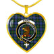Baird Scottish Clan Tartan Necklace Heart - kittentee