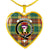 Buchanan Old Sett Scottish Clan Tartan Necklace Heart