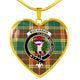 Buchanan Old Sett Scottish Clan Tartan Necklace Heart