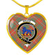 Bruce Ancient Scottish Clan Tartan Necklace Heart