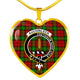 Auchinleck Scottish Clan Tartan Necklace Heart - kittentee
