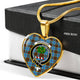 Anderson Scottish Clan Tartan Necklace Heart - kittentee