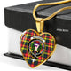 Buchanan Modern Scottish Clan Tartan Necklace Heart