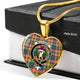 Buchanan Ancient Scottish Clan Tartan Necklace Heart
