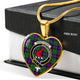 Armstrong Modern Scottish Clan Tartan Necklace Heart - kittentee