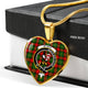 Byres Modern Scottish Clan Tartan Necklace Heart