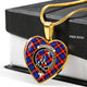 Anstruther Scottish Clan Tartan Necklace Heart - kittentee