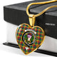 Buchanan Scottish Clan Tartan Necklace Heart