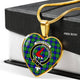 Armstrong Hunting Scottish Clan Tartan Necklace Heart - kittentee